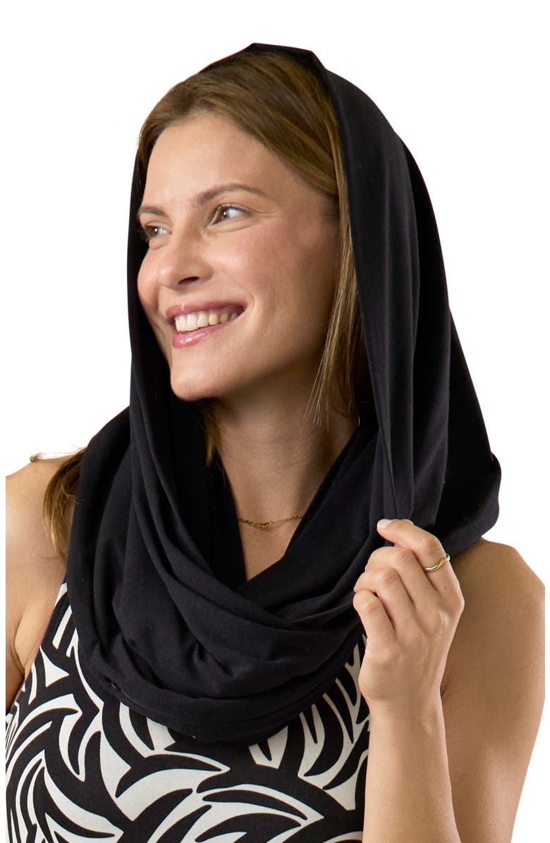 UV Skinz Packable Infinity Scarf, Alternate, color, Black
