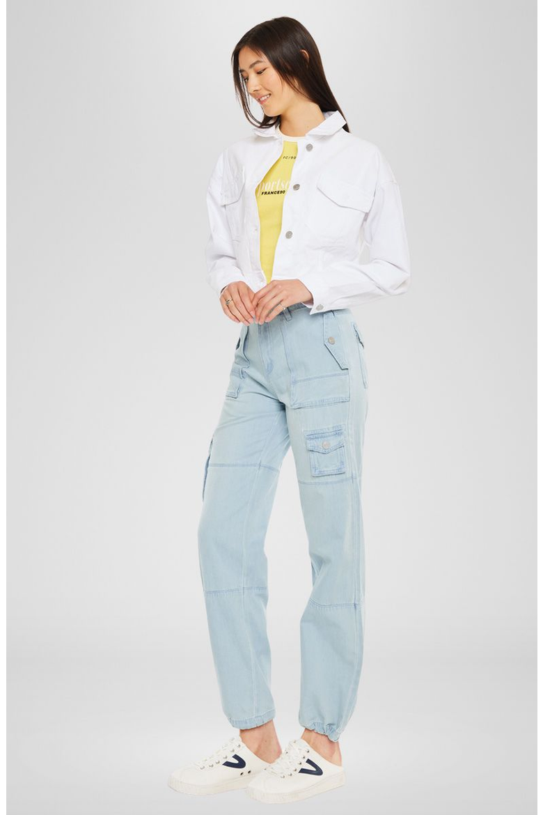 Francis Cropped Jacket, Alternate, color, White