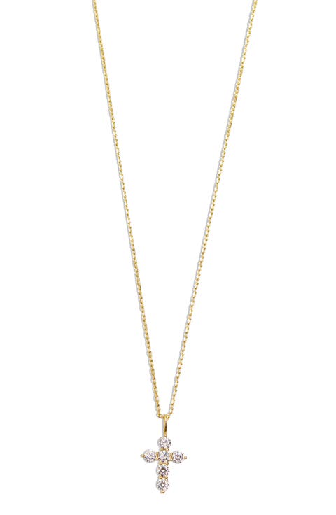 Cubic Zirconia Cross Pendant Necklace