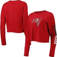 New Era Women's New Era Red Tampa Bay Buccaneers Crop Long Sleeve T-Shirt