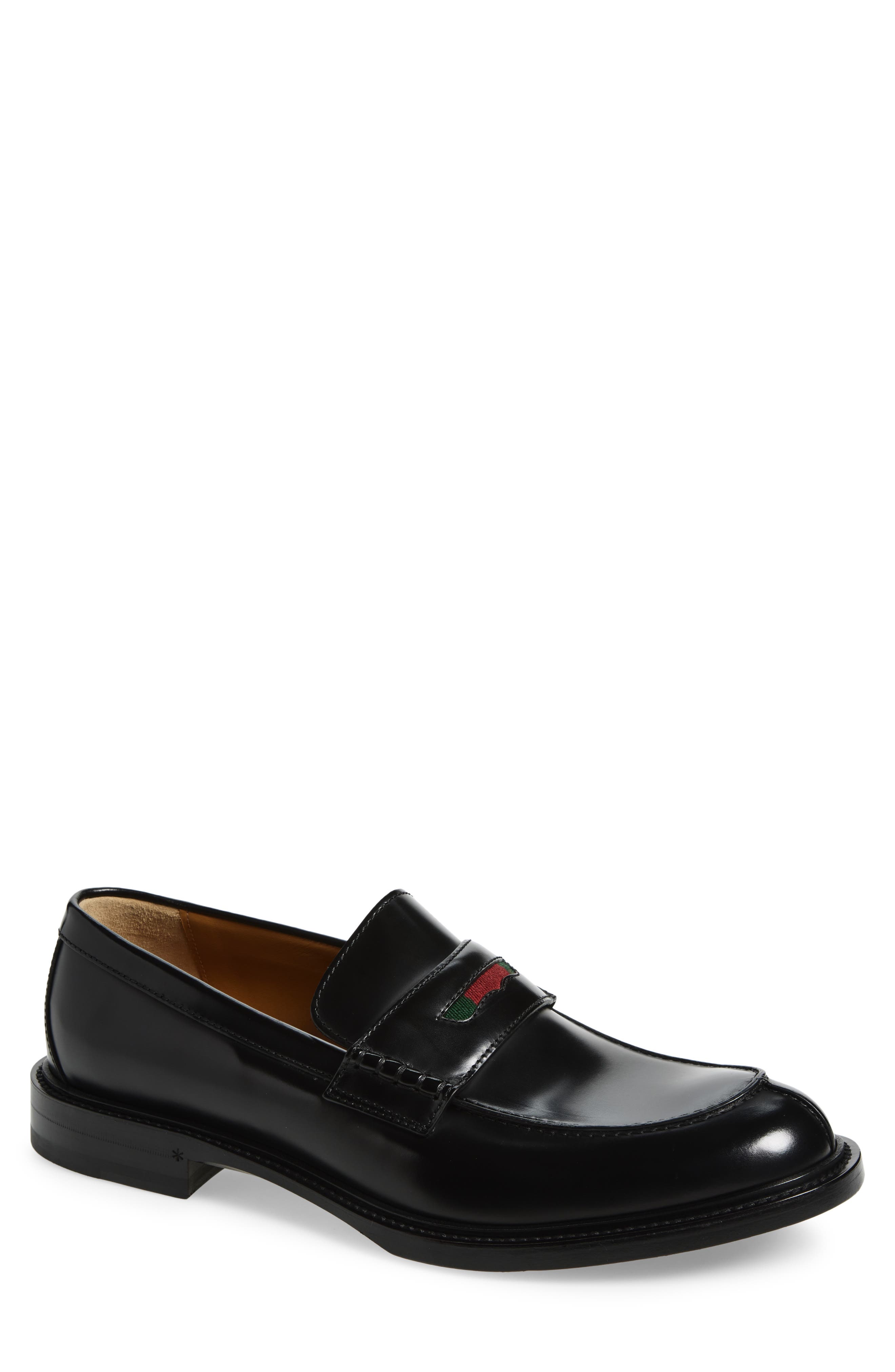 Gucci William Penny Loafer, Main, color, Black