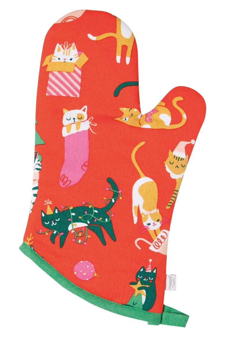 Let It Meow Oven Mitts, Alternate, color, LET IT MEOW