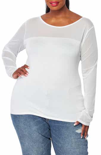 BLUEGREY Mixed Media Long Sleeve Top