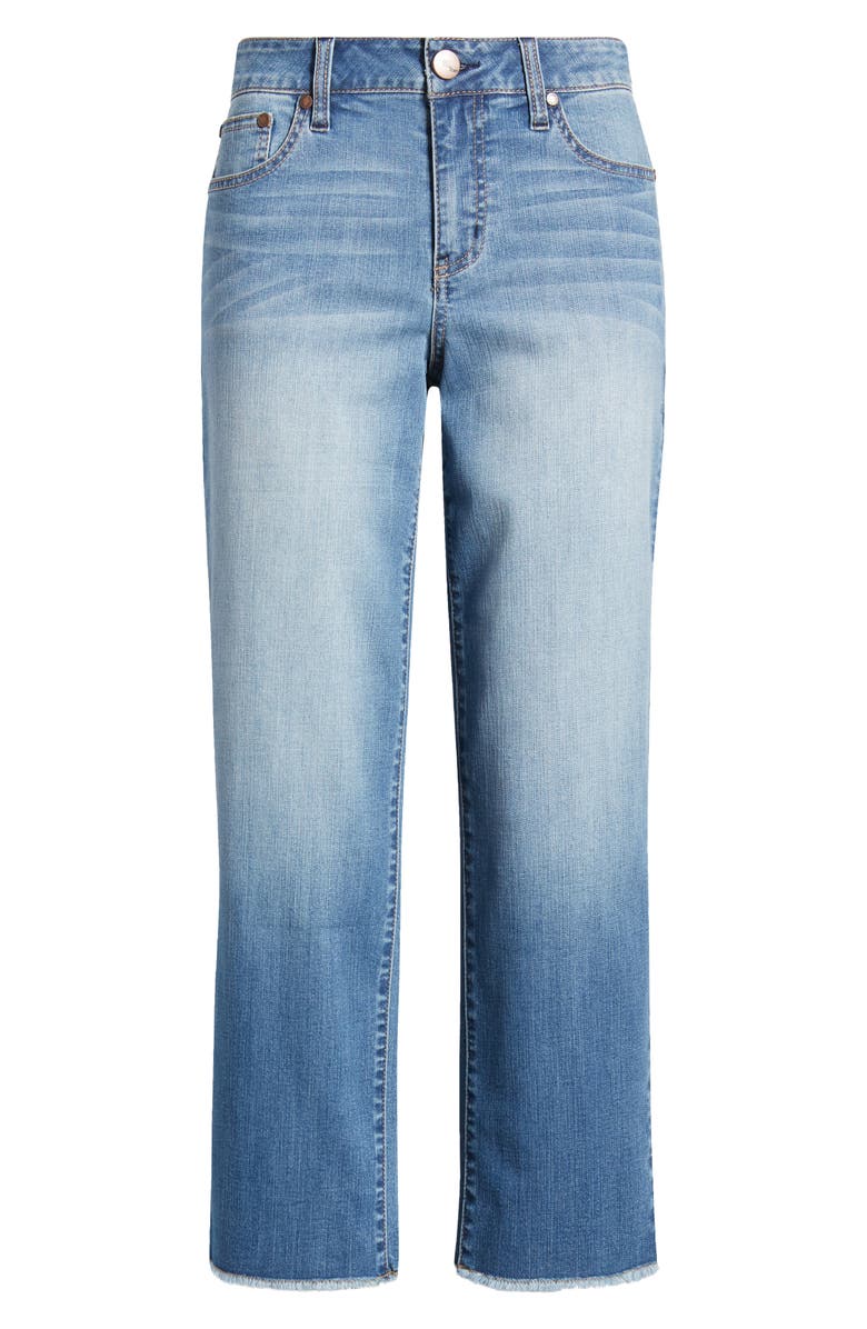1822 Denim Raw Hem Crop Straight Leg Jeans, Alternate, color, 