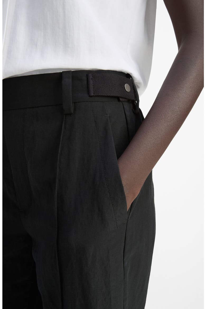 Utility Tab Detail Crop Pants, Alternate, color, BLACK