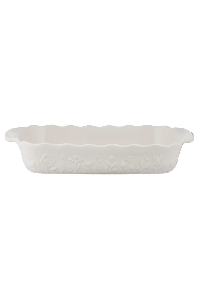In The Meadow Large Rectangular Baker, Main, color, Cream