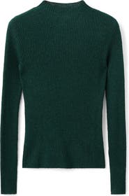 MANGO Mock Neck Rib Sweater