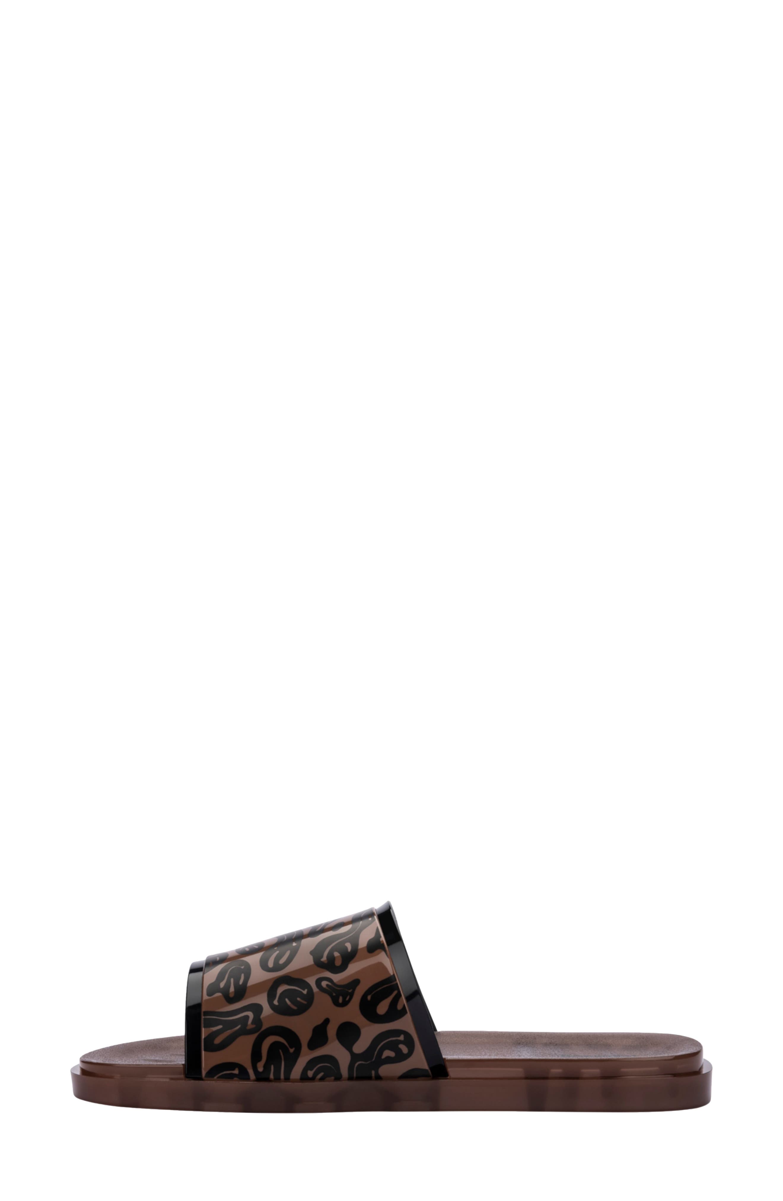 Groovy Slide Sandal, Alternate, color, BROWN/ BLACK