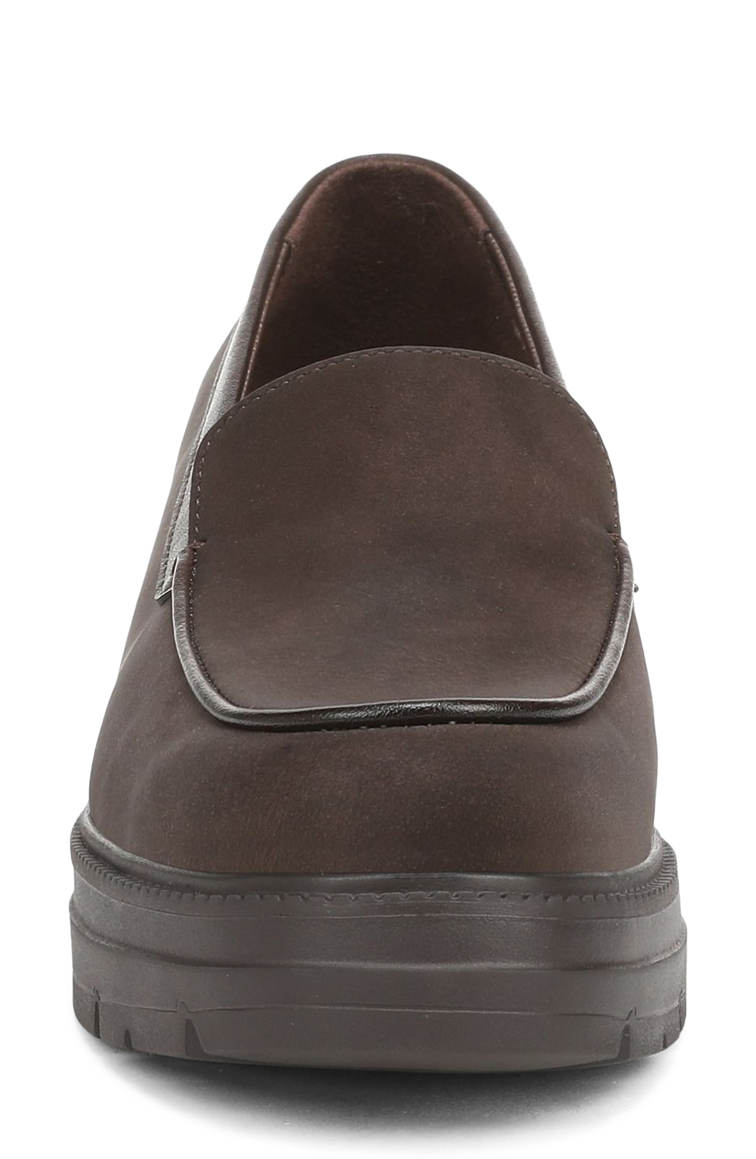 Luly Faux Leather Loafer, Alternate, color, DARK BROWN FAUX LEATHER