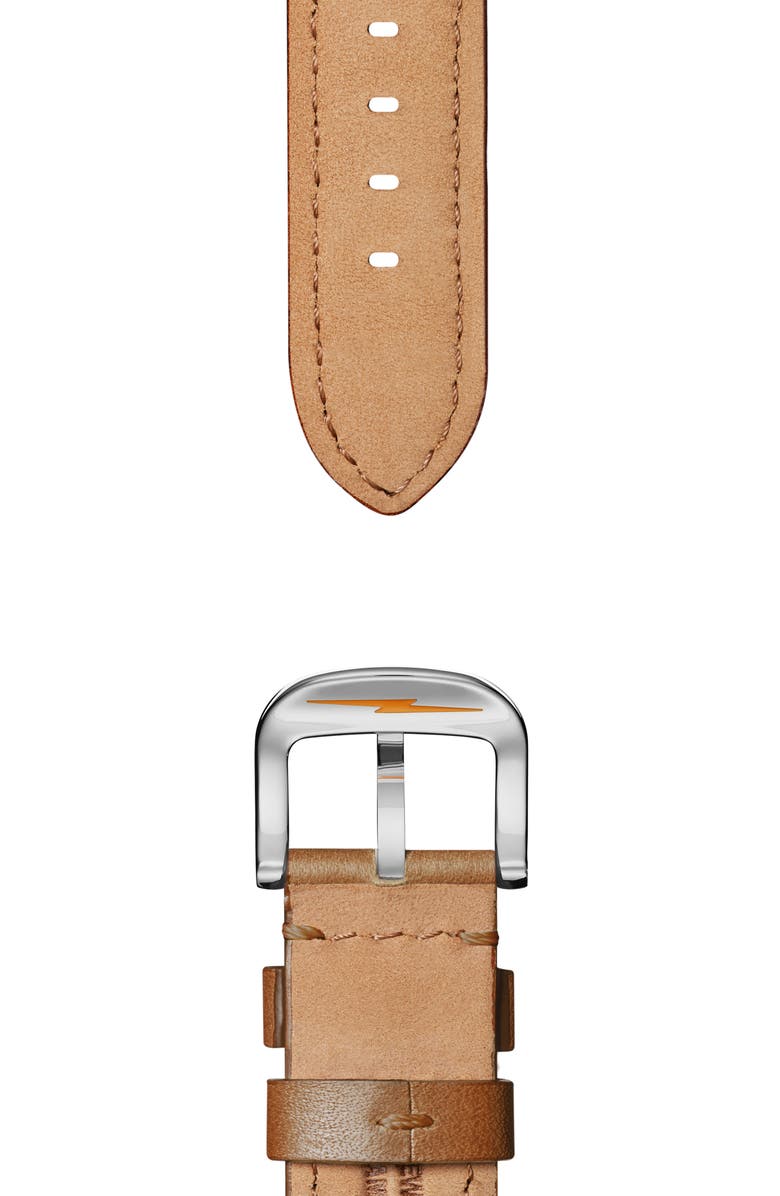 Shinola Aniline 24mm Leather Watchband, Alternate, color, 