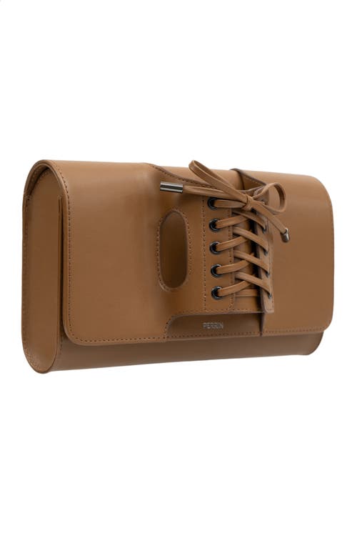 Perrin Paris Corsette Clutch In Brown