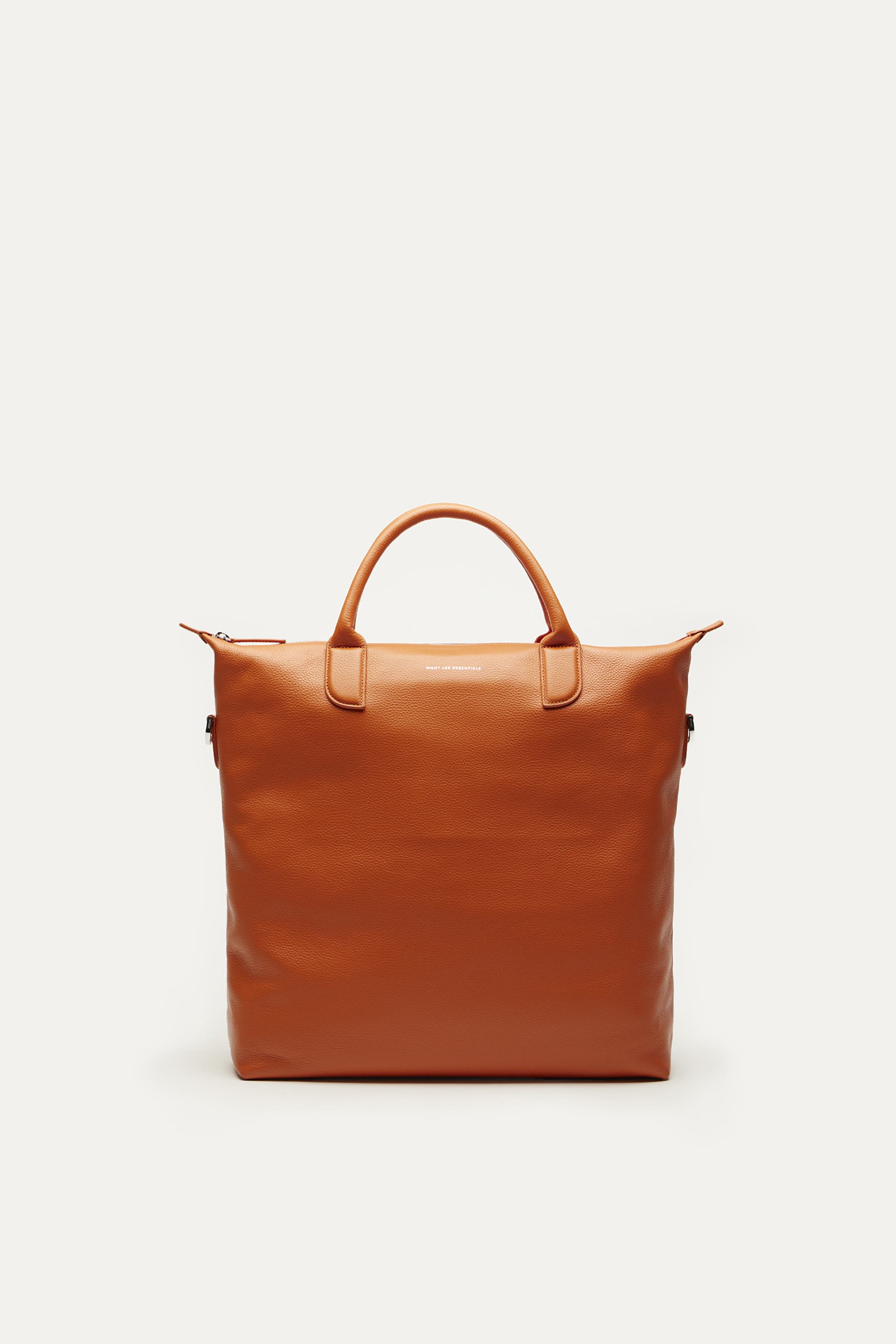 Want Les Essentiels O'Hare Pebble-Grained Leather Tote in Orange 