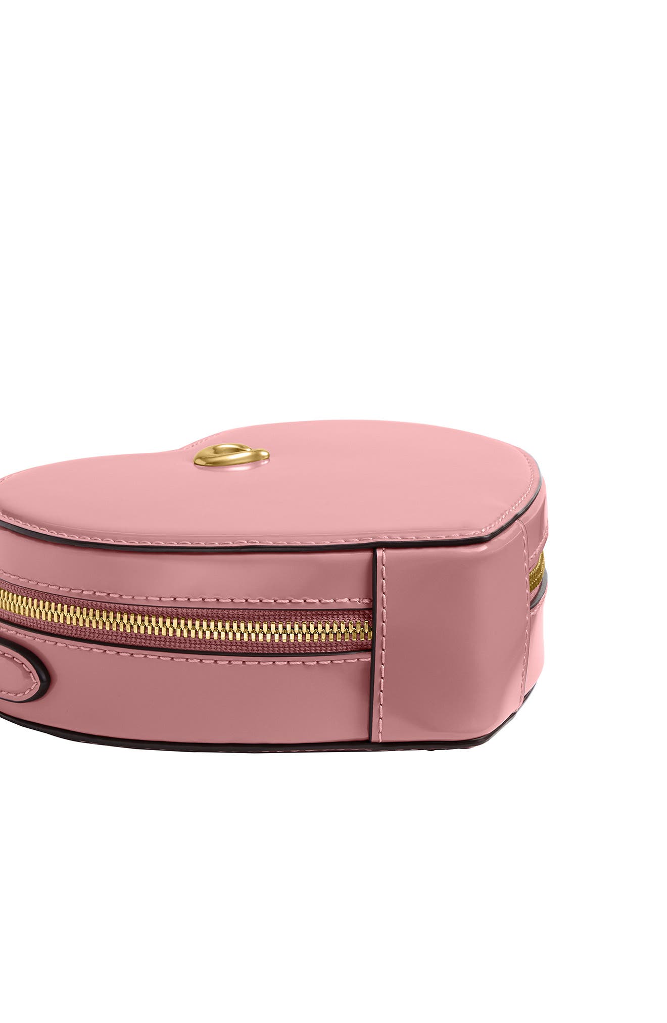 COACH Spazzolato Leather Heart Crossbody Bag, Alternate, color, B4/ Peony