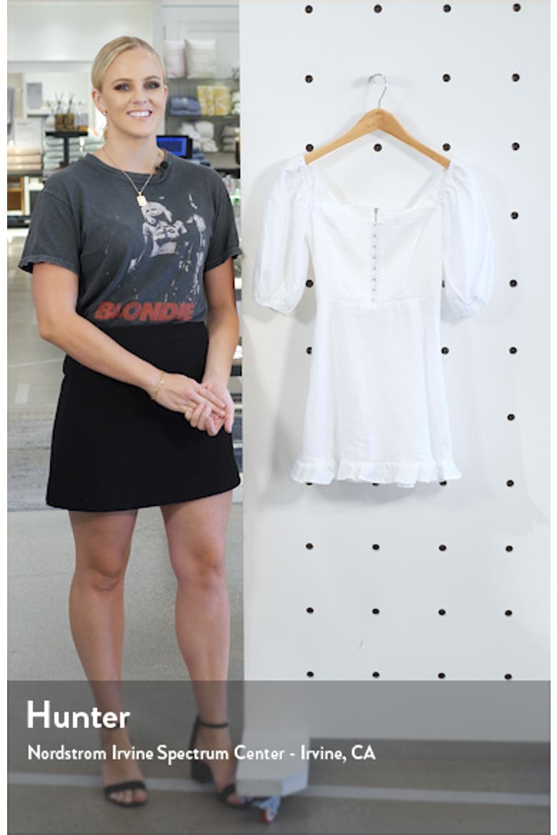 Seattle Puff Sleeve Linen Minidress video