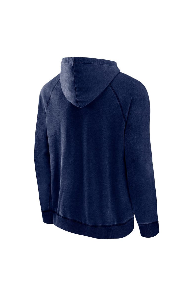 FANATICS Men's Fanatics Branded Heather Navy New Orleans Pelicans Foul Trouble Snow Wash Raglan Pullover Hoodie, Alternate, color, Heather Navy