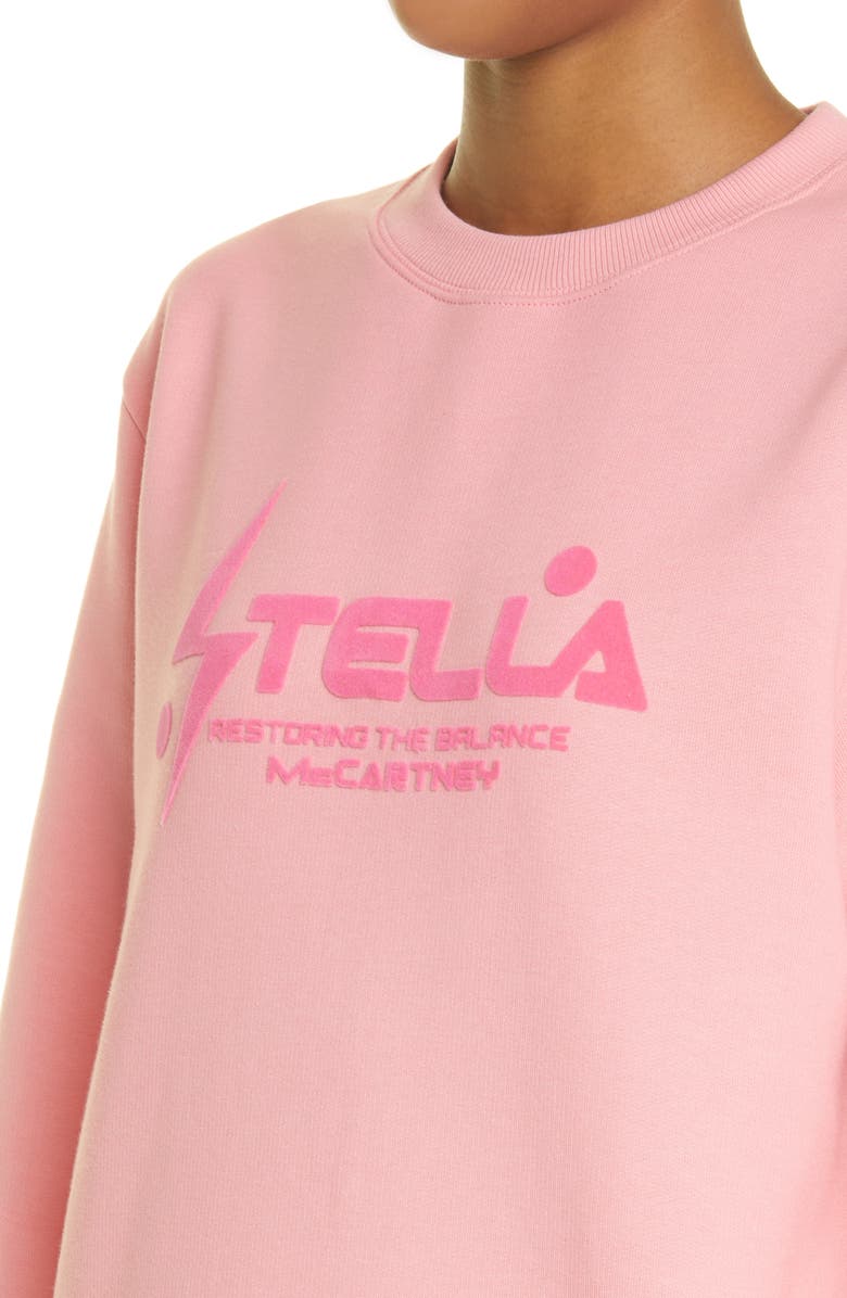 Stella McCartney x Tom Tosseyn Unisex Shared 3 Restoring the Balance Logo Organic Cotton Sweatshirt, Alternate, color, 