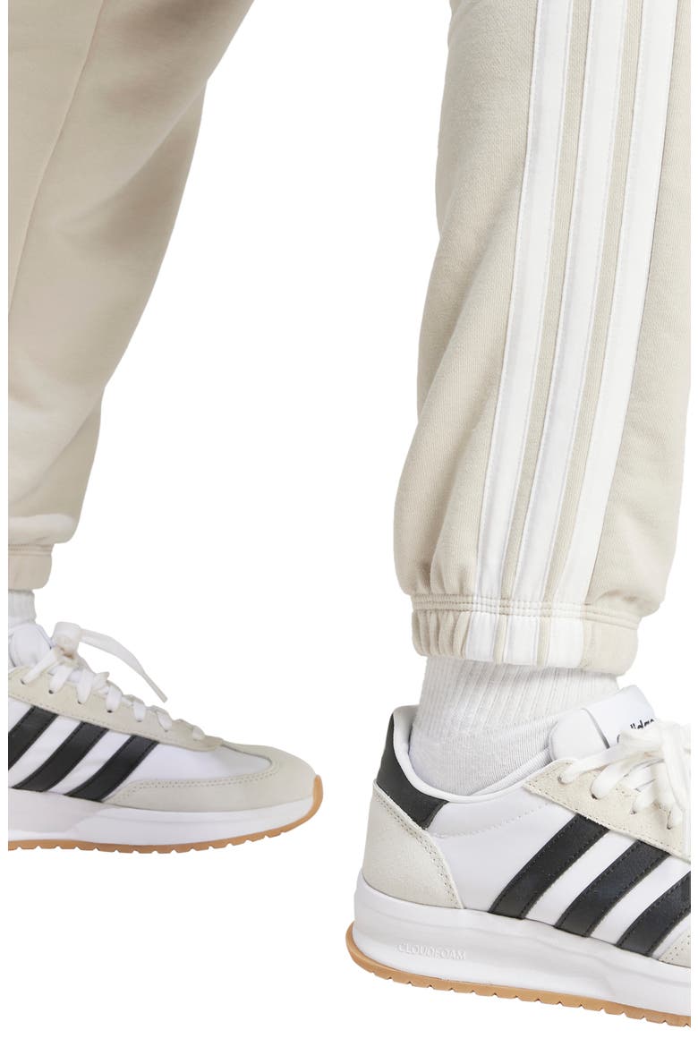 3-Stripes Fleece Sweatpants, Alternate, color, WONALU/ WHITE