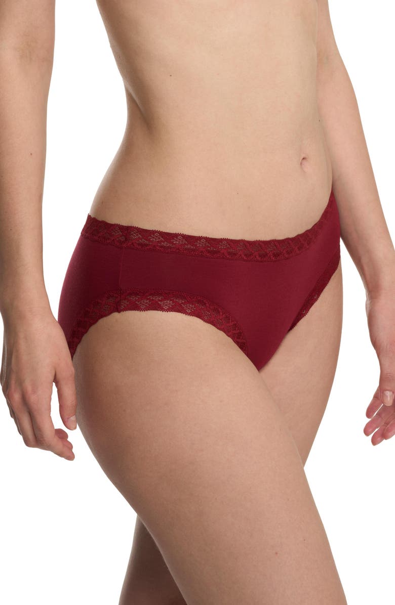 Natori Bliss Cotton Girl Brief, Alternate, color, Dk Raspberry