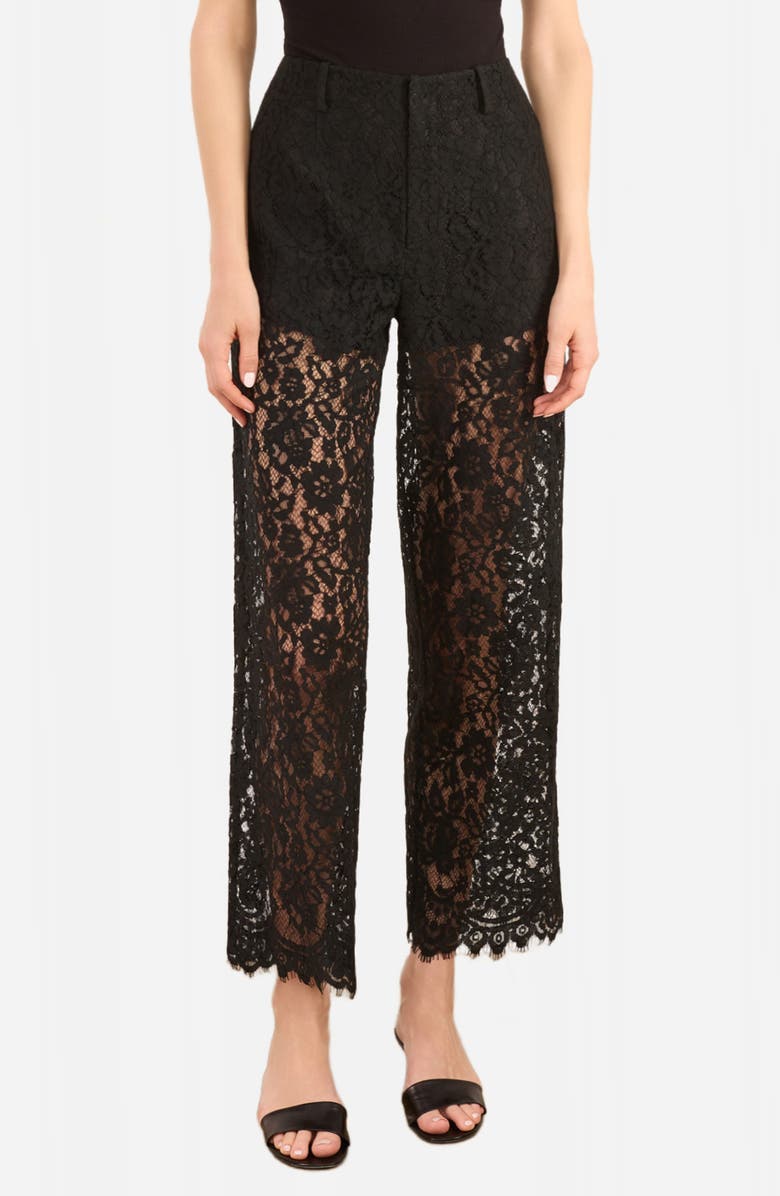 CAMI NYC Minerva Lace Ankle Pants, Main, color, Black
