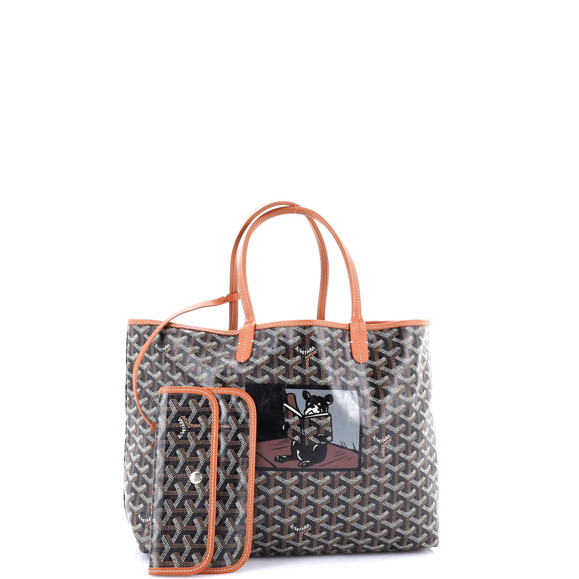 Pre-Owned Goyard Saint Louis Tote Printed Coated Canvas PM, Alternate, color, 