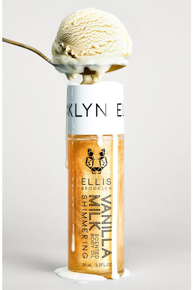 Vanilla Milk Shimmering Scented Body Oil, Alternate, color, NO COLOR