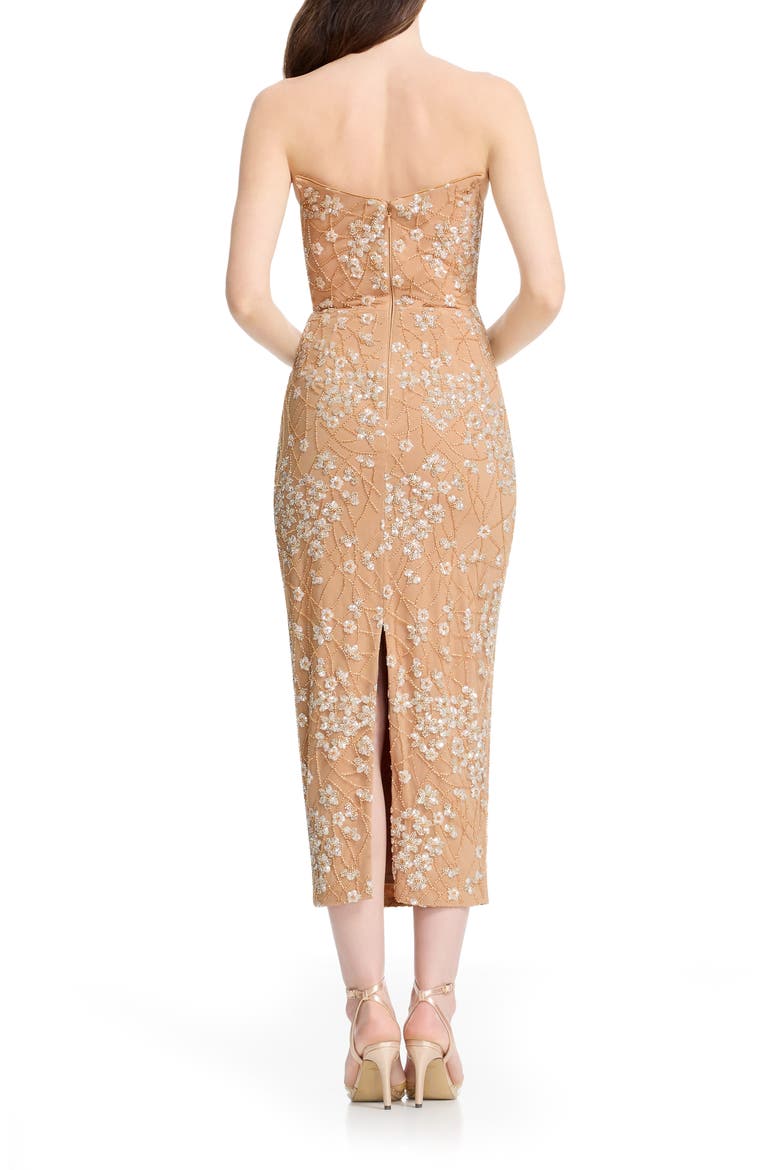 Cosette Beaded Floral Cocktail Sheath Dress, Alternate, color, CHAMPAGNE MULTI