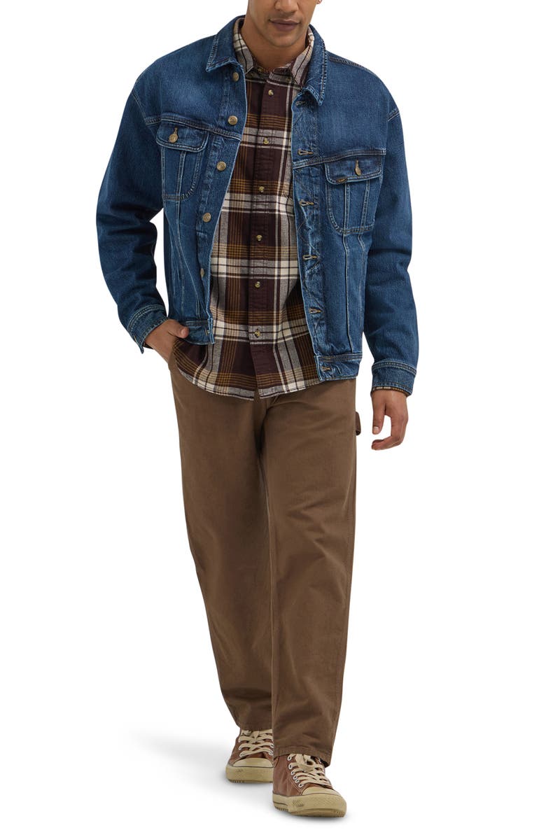 Lee Rider<sup>™</sup> Relaxed Fit Denim Trucker Jacket, Alternate, color, Orchid Blue