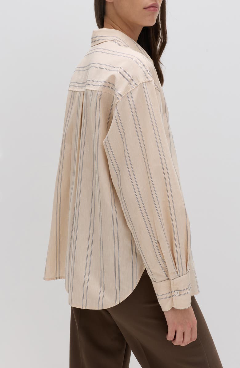 M&S Stripe Shirt, Alternate, color, Beige