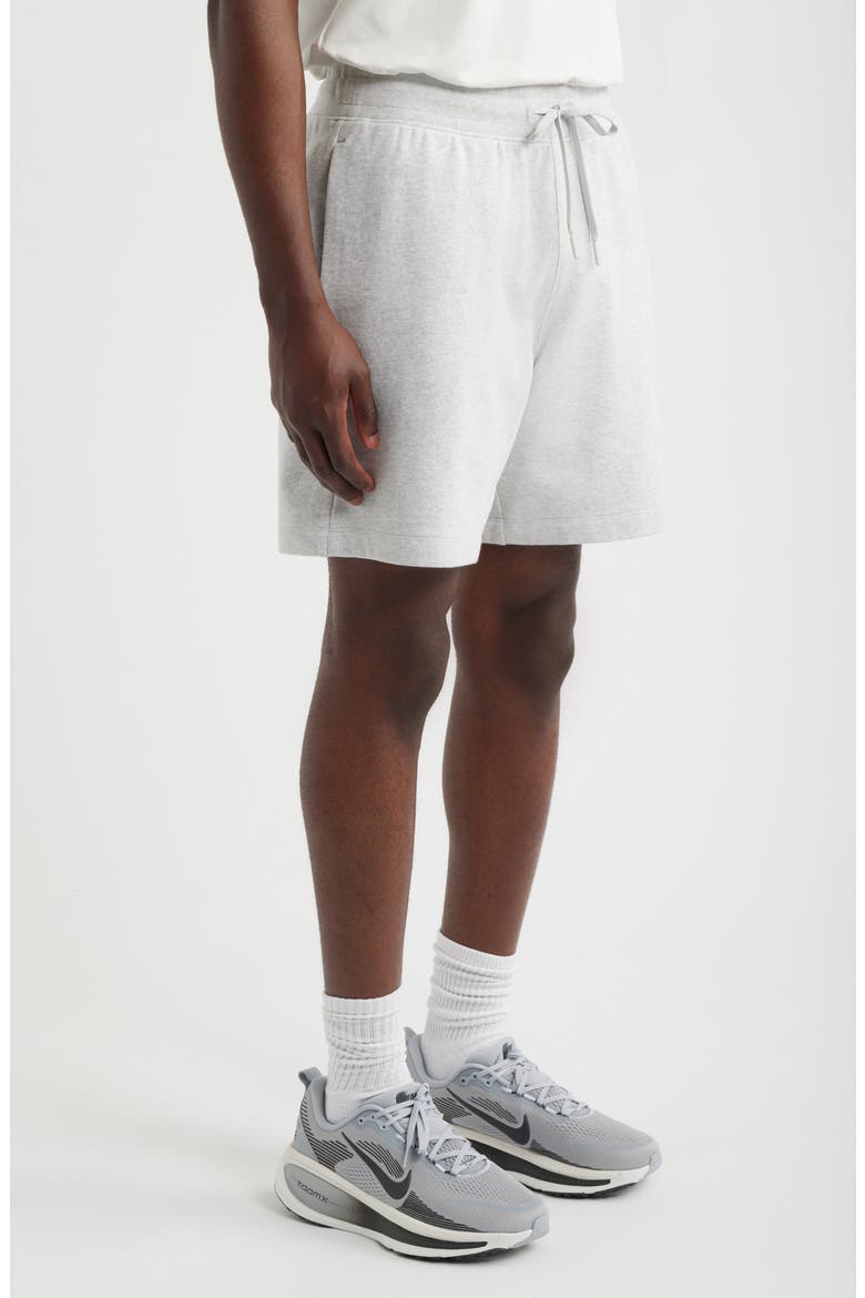 7-Inch Cotton French Terry Drawstring Shorts, Alternate, color, GREY LUNAR HEATHER
