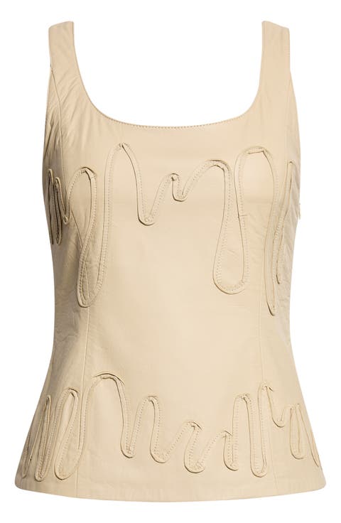 Fil Leather Top