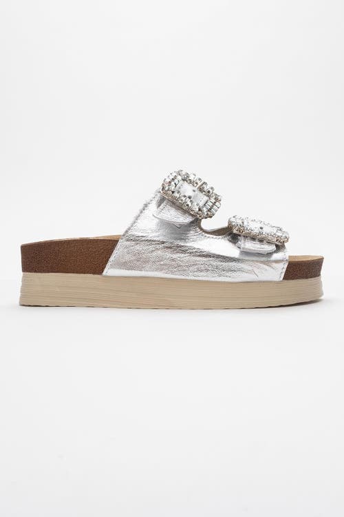 Forever & Always Shoes Polacca Leather Slide Sandal