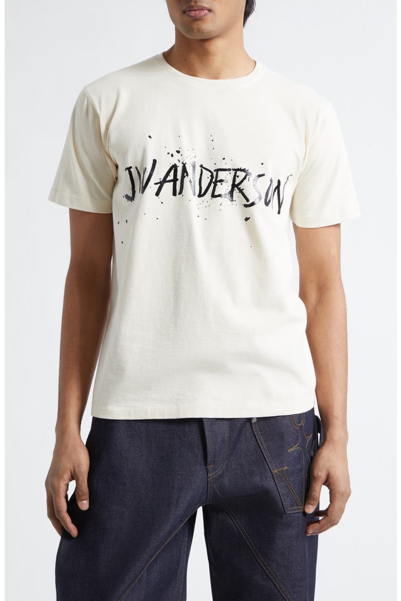 Circular Logo Graphic T-Shirt, Main, color, ECRU