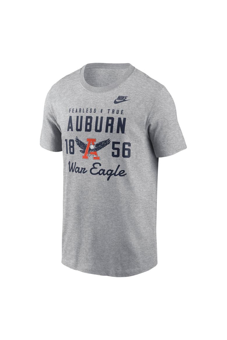 Men's Nike  Gray Auburn Tigers Legacy Stacked Established T-Shirt, Alternate, color, Gray