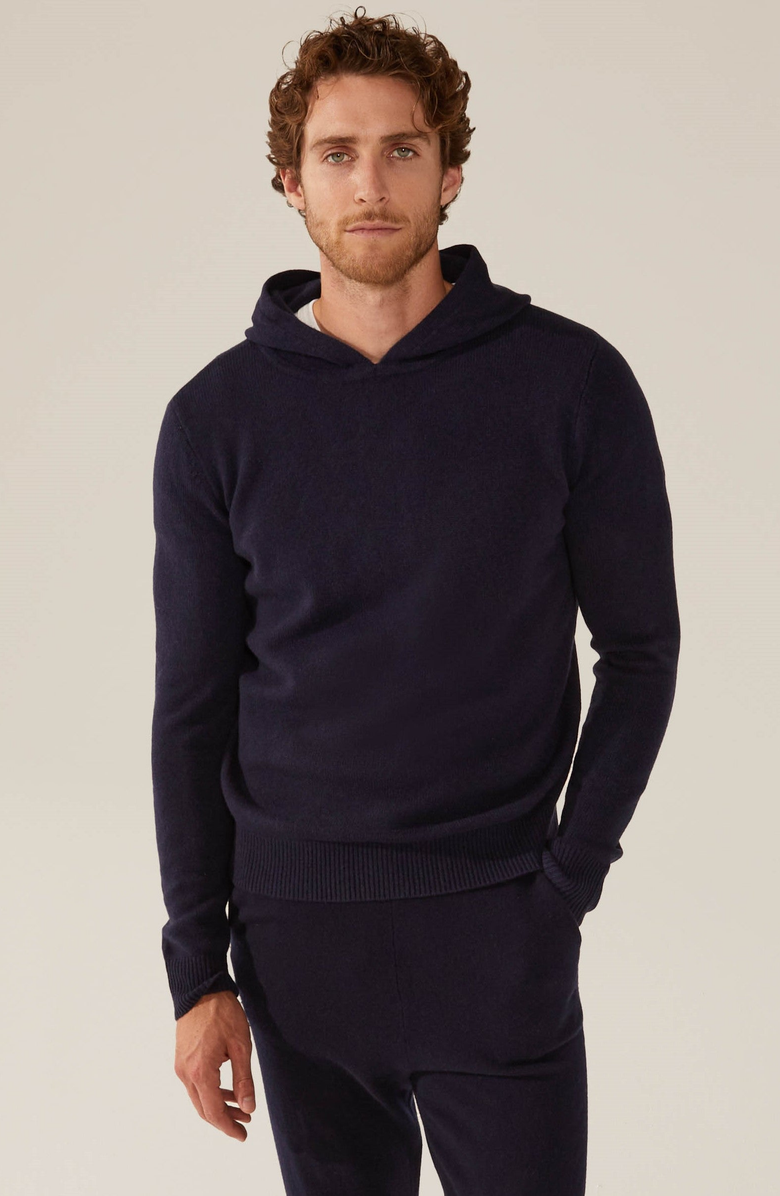 Italic Jasper Cashmere Hoodie, Main, color, Navy