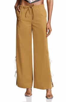 Side Tie Wide Leg Pants