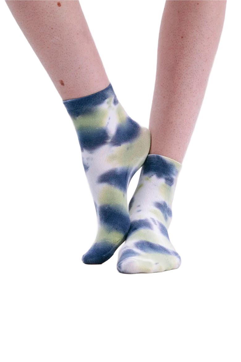 Women's Tie Dye Ankle Sock, Main, color, Vintage Indigo Aloe Tie Dye
