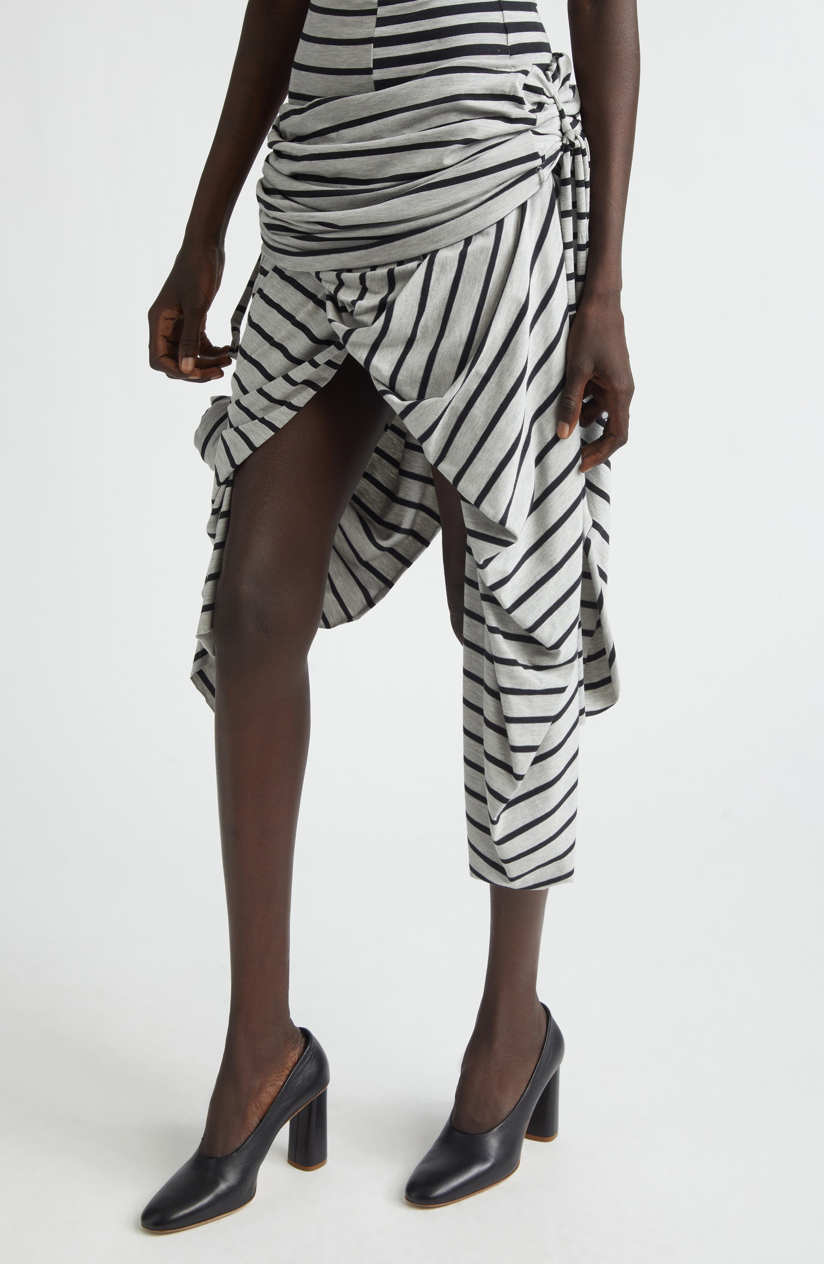 Stripe Jersey Asymmetric Skirt (Women) | Nordstrom