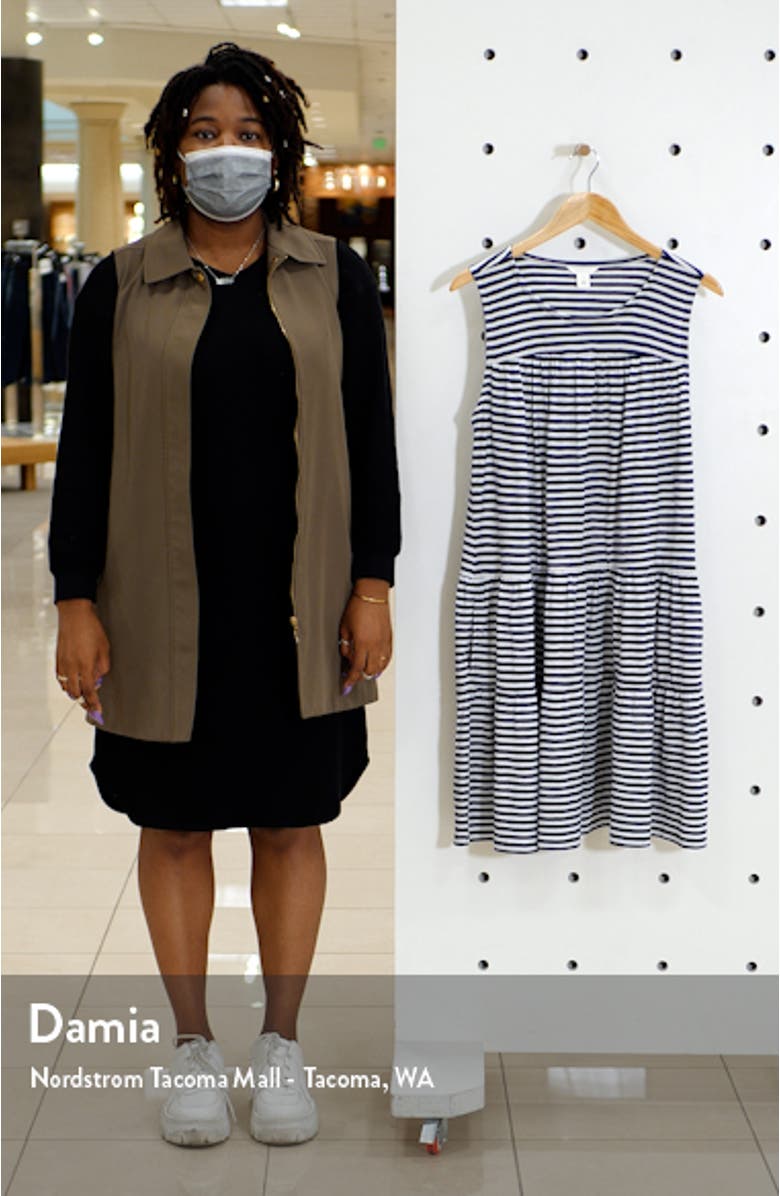Tiered Jersey Shift Dress, sales video thumbnail