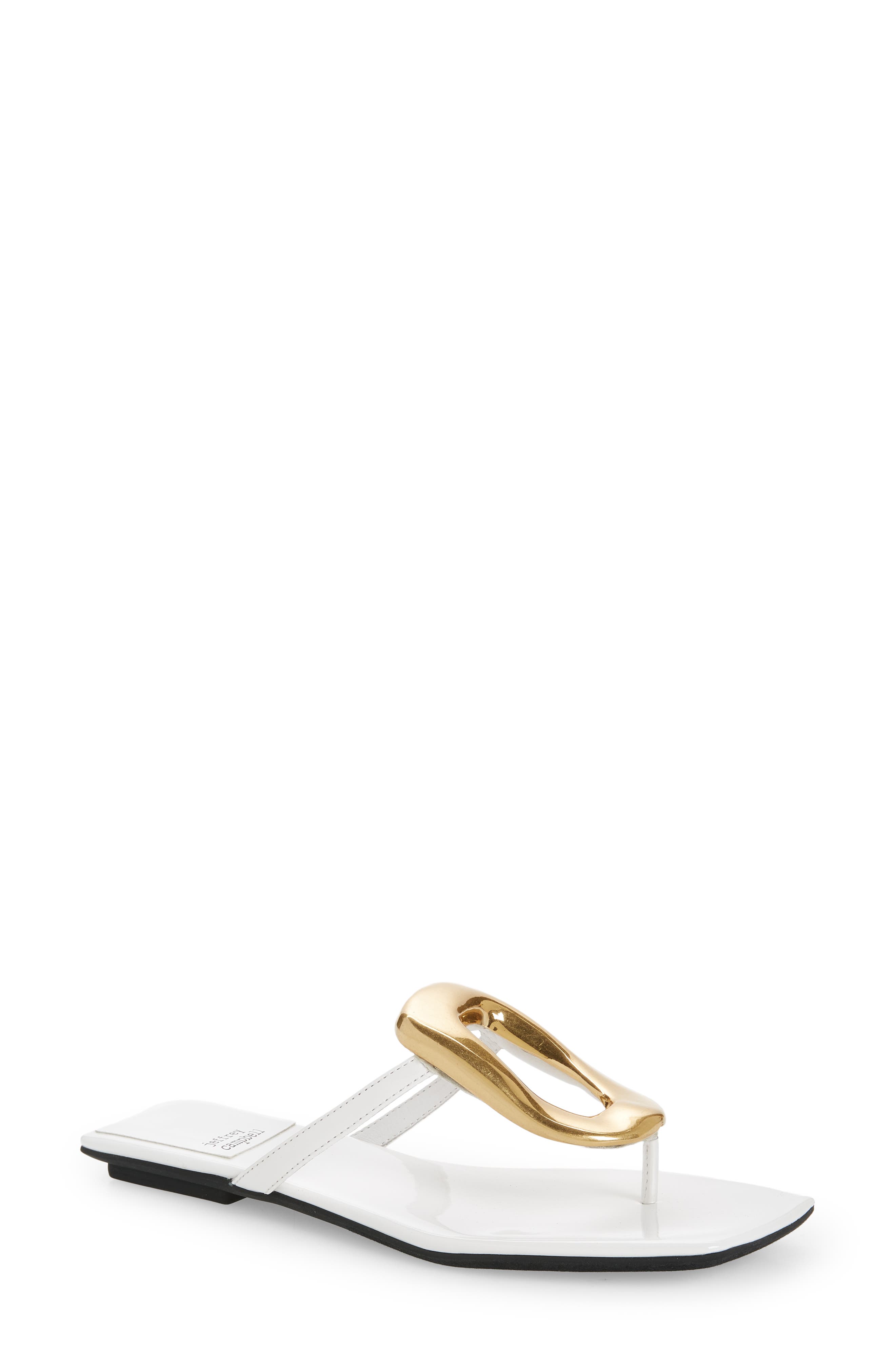 Linques Flip Flop, Main, color, WHITE PATENT GOLD