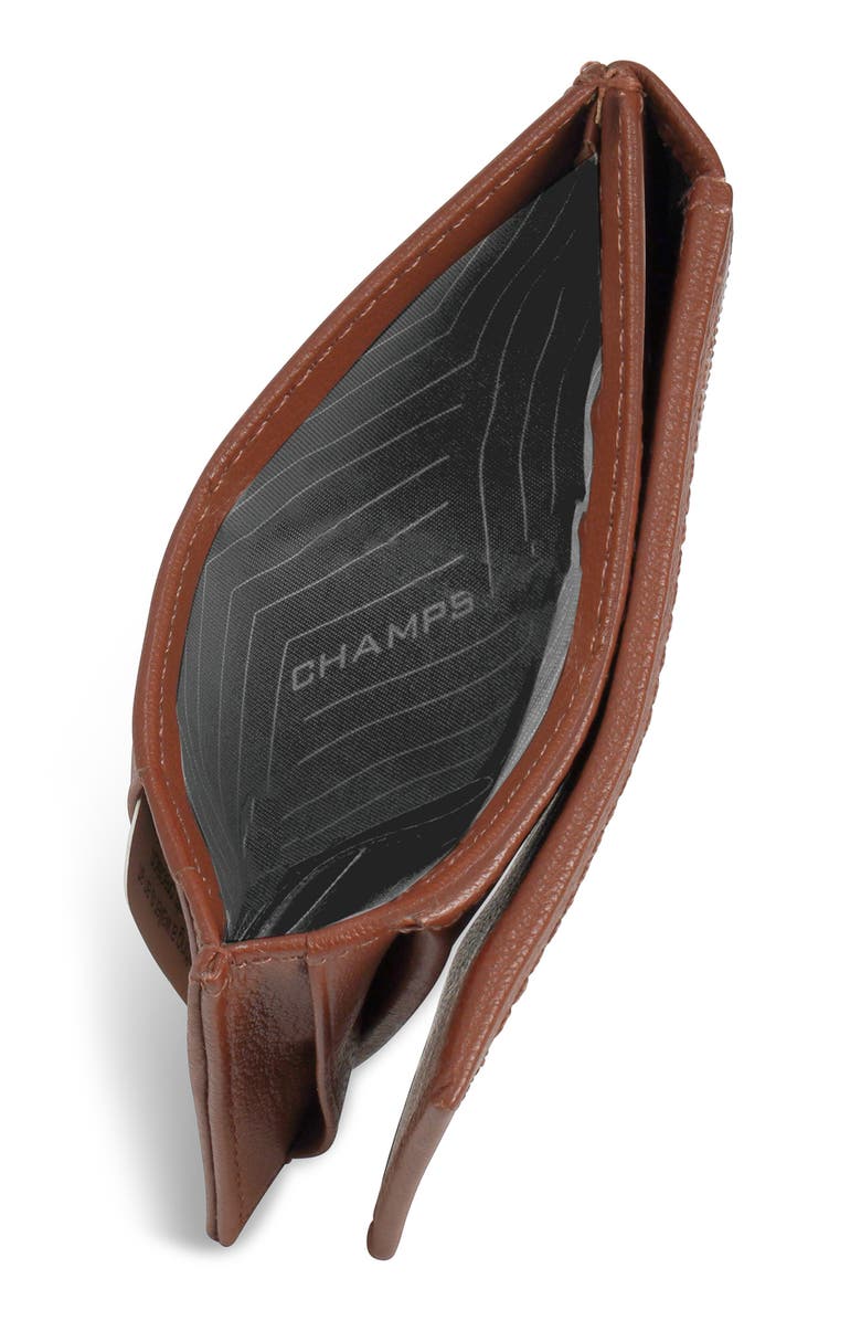 CHAMPS Onyx Leather RFID Hybrid Card Case, Alternate, color, Brown