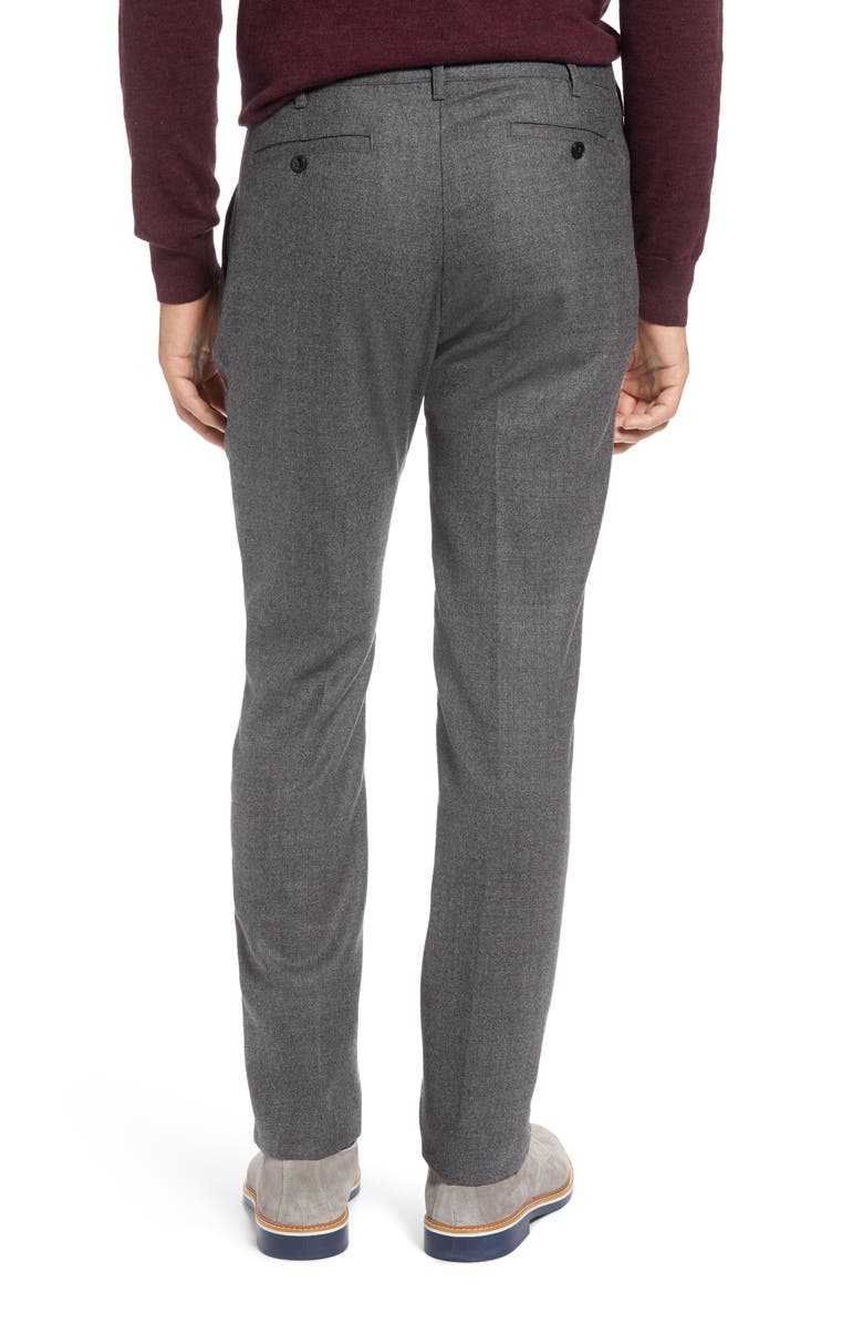 1901 Flat Front Mélange Wool Extra Trim Fit Trousers, Alternate, color,