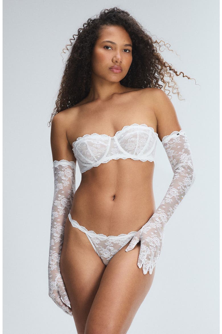 At First Sight Long Lace Gloves, Alternate, color, HAZY WHITE