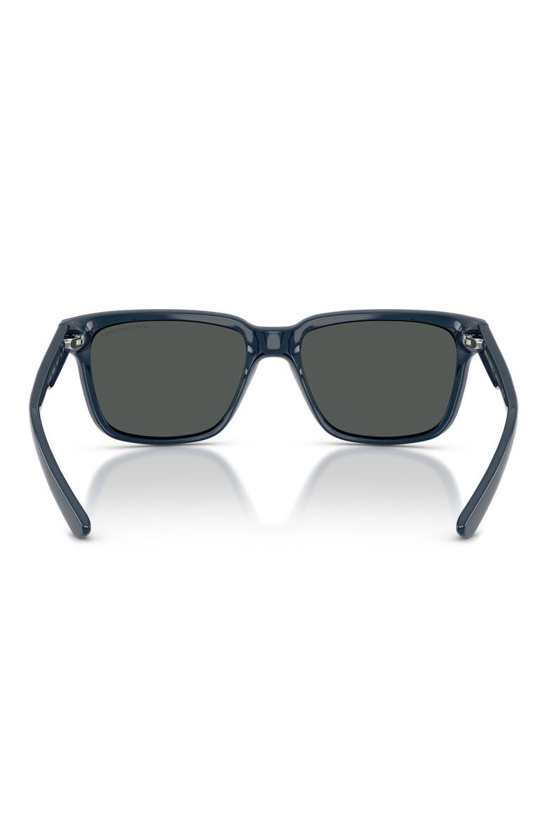 56mm Square Sunglasses, Alternate, color, SHINY NAVY BLUE / SMOKE