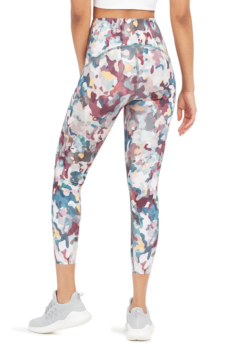 Booty Boost Active Print 7/8 Leggings, Alternate, color, PAINTED CAMO RUBY MULTI