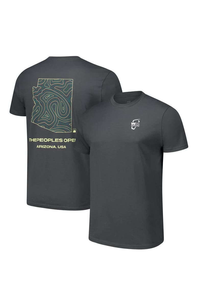 FLOMOTION Unisex Flomotion Charcoal WM Phoenix Open Arizona T-Shirt, Alternate, color, Charcoal