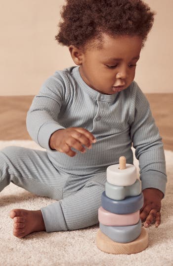 Rib Fitted Two-Piece Pajamas
