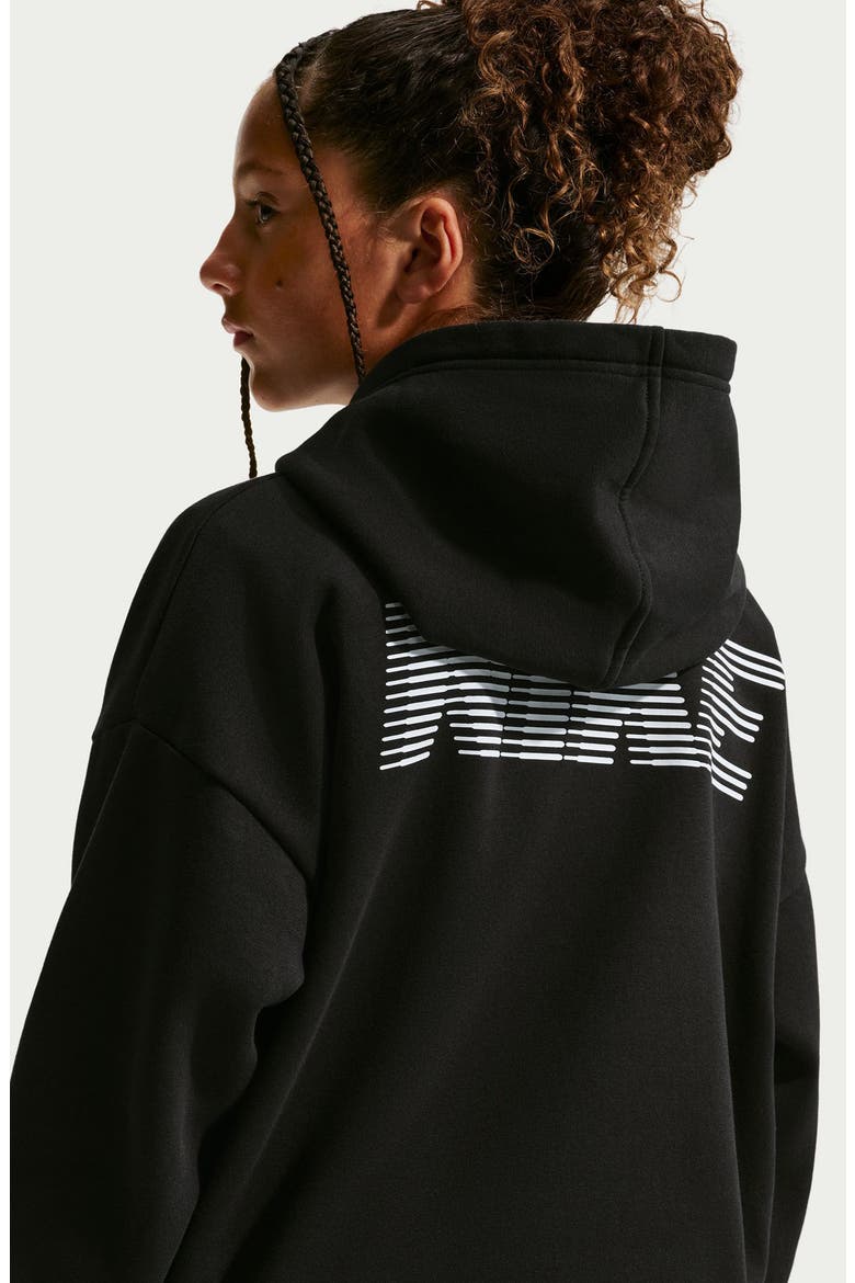 Kids' Nike Dri-FIT Graphic Hoodie, Alternate, color, BLACK/ WHITE