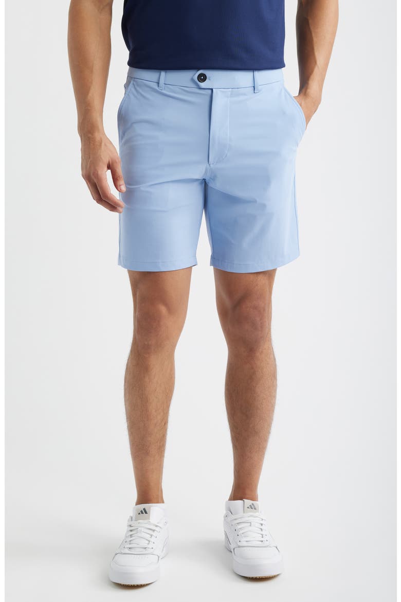 Montauk Flat Front Shorts, Main, color, WOLF BLUE