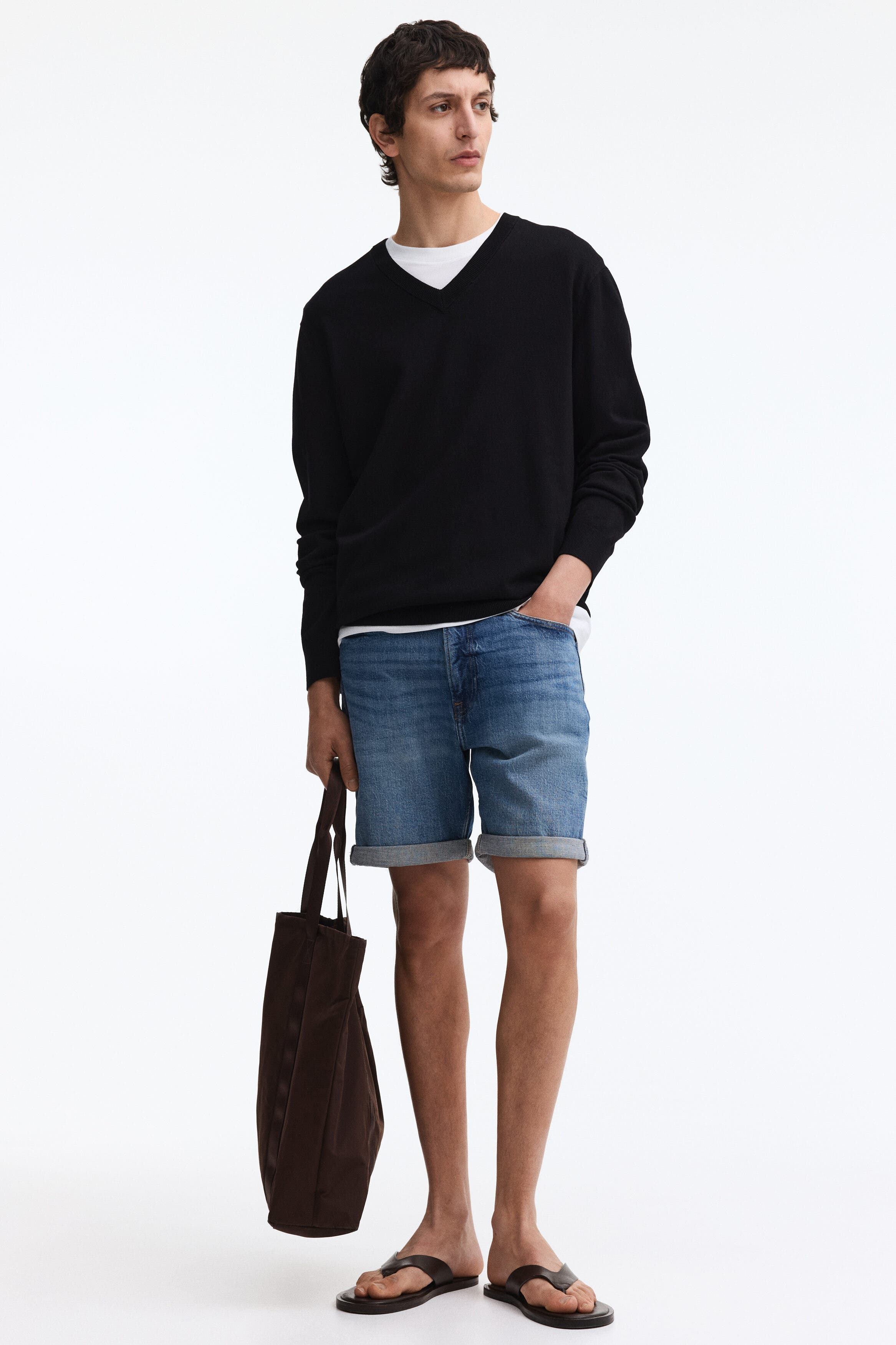 Slim Denim Shorts - image 4
