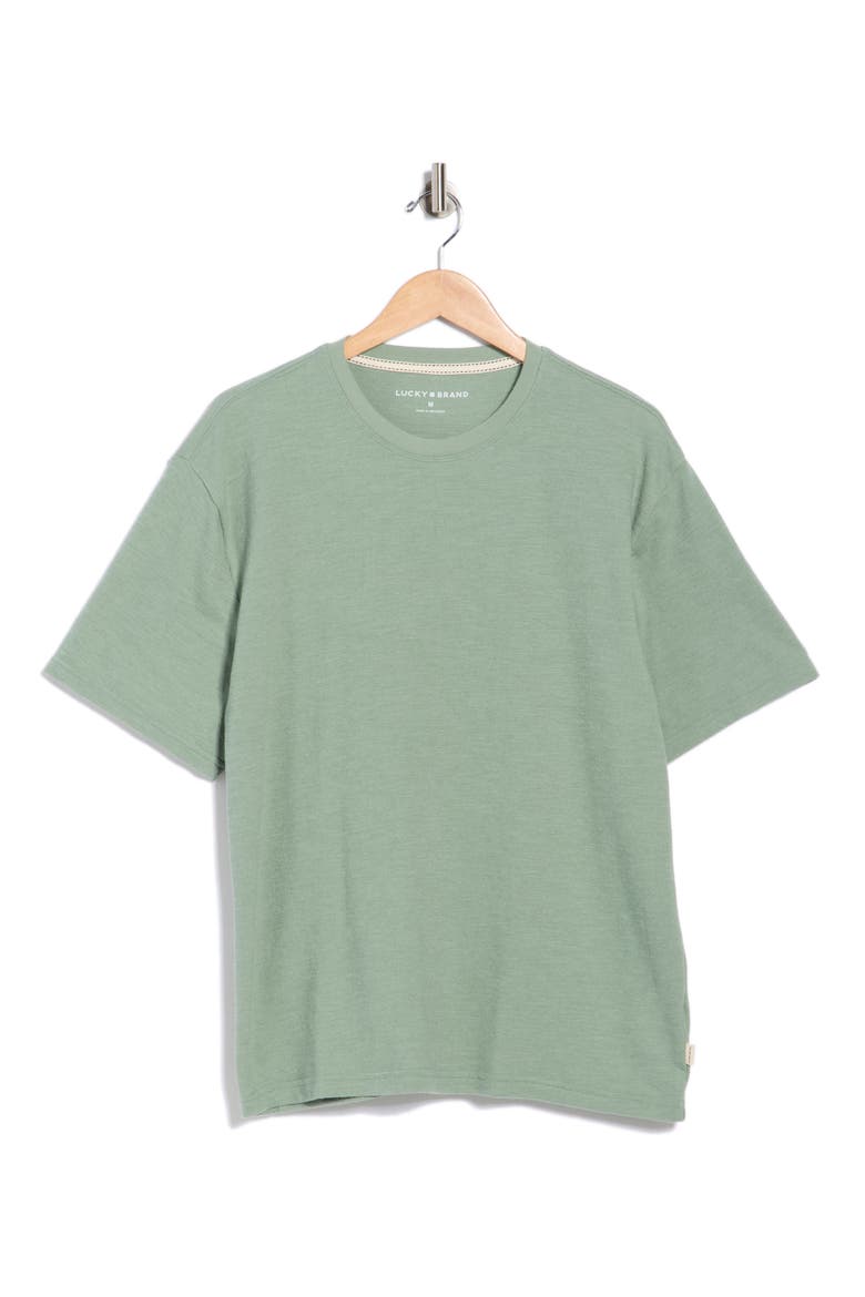 Textured Boxy Knit T-Shirt, Alternate, color, GREEN BAY